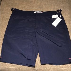NWT men’s Orlebar Brown navy sport swim shorts